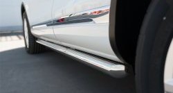 17 799 р. Защита порогов из круглой трубы диаметром 63 мм Russtal Volkswagen Touareg NF рестайлинг (2014-2018)  с доставкой в г. Керчь. Увеличить фотографию 2