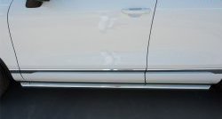 17 799 р. Защита порогов из круглой трубы диаметром 63 мм Russtal Volkswagen Touareg NF рестайлинг (2014-2018)  с доставкой в г. Керчь. Увеличить фотографию 3