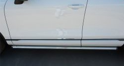 17 799 р. Защита порогов из круглой трубы диаметром 63 мм Russtal Volkswagen Touareg NF рестайлинг (2014-2018)  с доставкой в г. Керчь. Увеличить фотографию 6