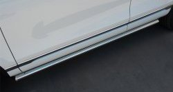 17 799 р. Защита порогов из круглой трубы диаметром 63 мм Russtal Volkswagen Touareg NF рестайлинг (2014-2018)  с доставкой в г. Керчь. Увеличить фотографию 8