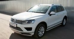 84 999 р. Широкая защита порогов Russtal Volkswagen Touareg NF рестайлинг (2014-2018) (Поверхность листа (вариант 1))  с доставкой в г. Керчь. Увеличить фотографию 8