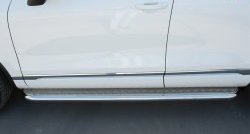 94 999 р. Широкая защита порогов Russtal Volkswagen Touareg NF рестайлинг (2014-2018) (Поверхность листа (вариант 1))  с доставкой в г. Керчь. Увеличить фотографию 3