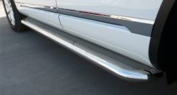 94 999 р. Широкая защита порогов Russtal Volkswagen Touareg NF рестайлинг (2014-2018) (Поверхность листа (вариант 1))  с доставкой в г. Керчь. Увеличить фотографию 6