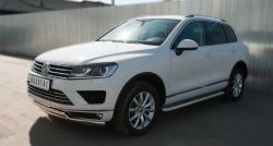 94 999 р. Широкая защита порогов Russtal Volkswagen Touareg NF рестайлинг (2014-2018) (Поверхность листа (вариант 1))  с доставкой в г. Керчь. Увеличить фотографию 8