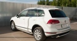 18 299 р. Одинарная защита заднего бампера диаметром 63 мм SLITKOFF Volkswagen Touareg NF рестайлинг (2014-2018)  с доставкой в г. Керчь. Увеличить фотографию 4