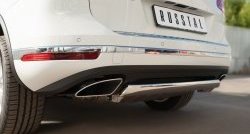 13 999 р. Защита заднего бампера (Ø75x42 мм, нержавейка) Russtal Volkswagen Touareg NF рестайлинг (2014-2018)  с доставкой в г. Керчь. Увеличить фотографию 2