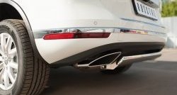 13 999 р. Защита заднего бампера (Ø75x42 мм, нержавейка) Russtal Volkswagen Touareg NF рестайлинг (2014-2018)  с доставкой в г. Керчь. Увеличить фотографию 3