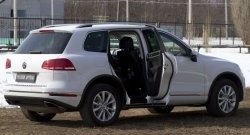 2 559 р. Накладки на порожки автомобиля RA  Volkswagen Touareg  NF (2014-2018) рестайлинг (Комплект (4 шт.))  с доставкой в г. Керчь. Увеличить фотографию 2