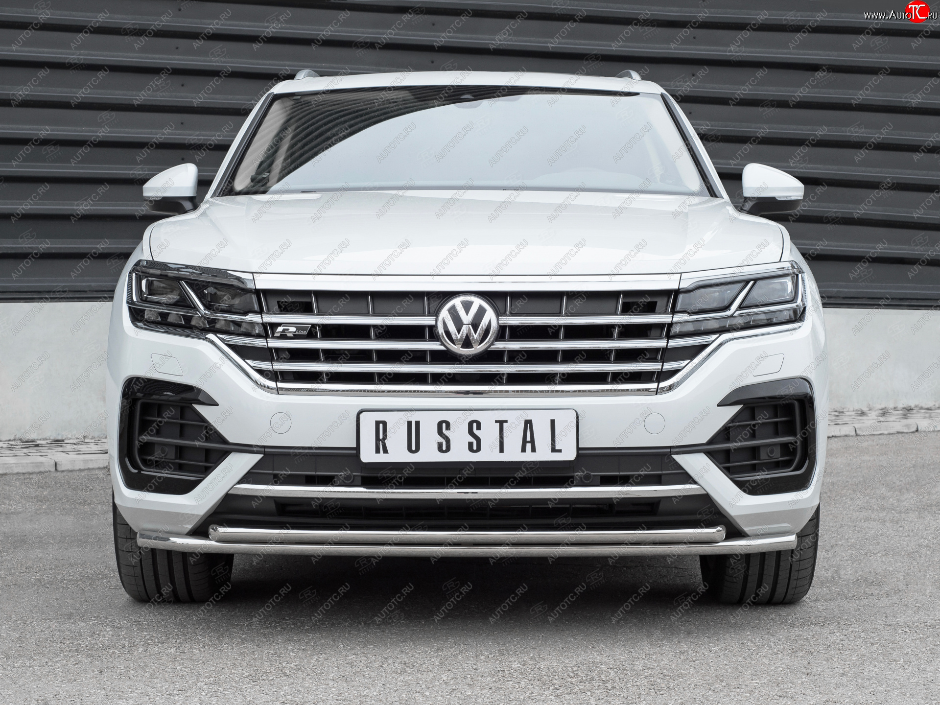20 999 р. Защита переднего бампера (2 трубы Ø42, нержавейка, NOT 2.0 TSI)  Volkswagen Touareg  CR (2018-2025)  с доставкой в г. Керчь
