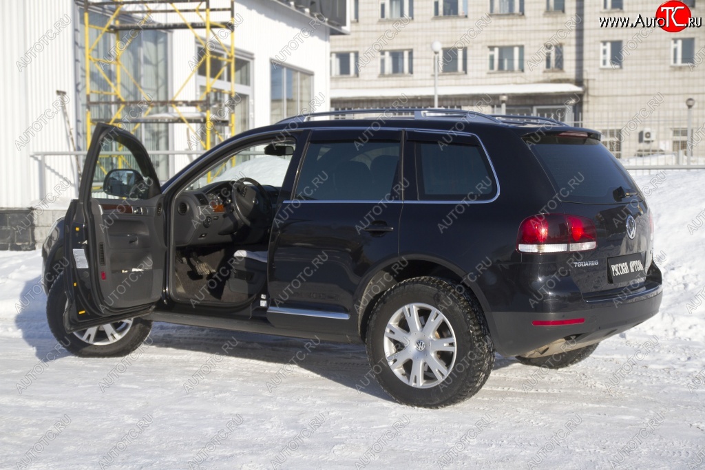 1 779 р. Накладки на внутренние пороги передних дверей RA Volkswagen Touareg GP рестайлинг (2006-2010)  с доставкой в г. Керчь
