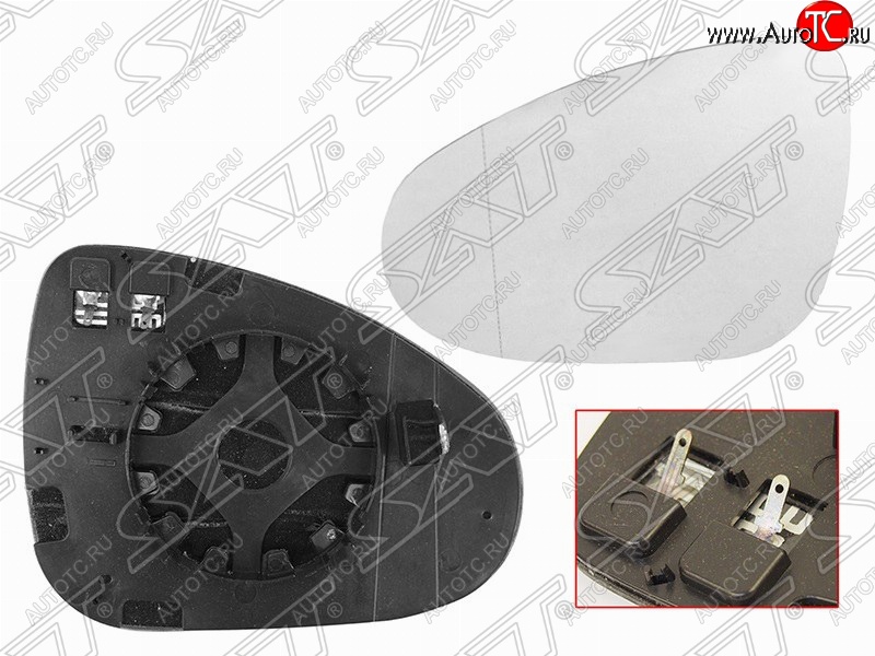 1 089 р. Правый зеркальный элемент зеркала заднего вида SAT (с подогревом) Volkswagen Touareg NF дорестайлинг (2010-2014)  с доставкой в г. Керчь