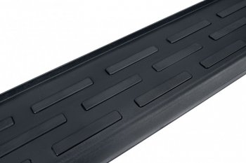 17 749 р. Пороги алюминиевые Slitkoff Volkswagen Touareg NF дорестайлинг (2010-2014) (Premium Black)  с доставкой в г. Керчь. Увеличить фотографию 3