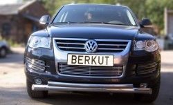 Декоративная вставка воздухозаборника Berkut Volkswagen Touareg 1 GP рестайлинг (2006-2010)