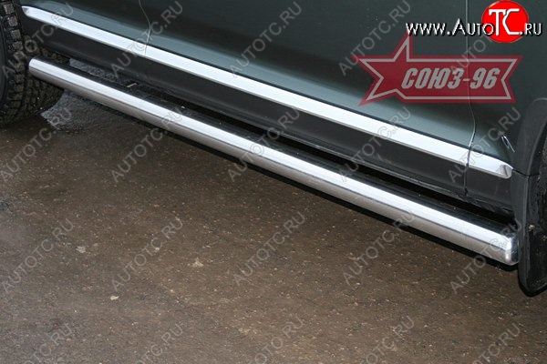 16 379 р. Защита порогов Souz-96 (d76) Volkswagen Touareg 1 GP рестайлинг (2006-2010)  с доставкой в г. Керчь