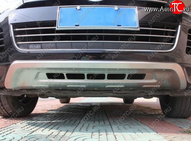 24 299 р. Накладка на передний бампер CT v1 Volkswagen Touareg NF дорестайлинг (2010-2014) (Неокрашенная)  с доставкой в г. Керчь