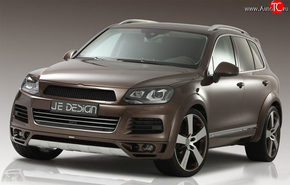 23 049 р. Накладка Je Design на передний бампер 7P Volkswagen Touareg NF дорестайлинг (2010-2014) (Неокрашенная)  с доставкой в г. Керчь