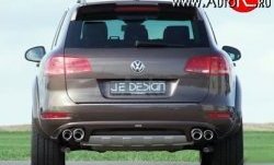 23 049 р. Накладка Je Design на задний бампер 7P Volkswagen Touareg NF дорестайлинг (2010-2014) (Комплект накладок, Неокрашенная)  с доставкой в г. Керчь. Увеличить фотографию 3