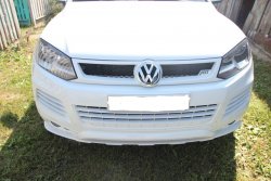 5 649 р. Решетка радиатора ABT STYLE Volkswagen Touareg 2 NF дорестайлинг (2010-2014) (Неокрашенная)  с доставкой в г. Керчь. Увеличить фотографию 2