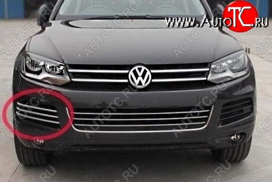 14 399 р. Вставки в боковые воздуховоды перднего бампера СТ Volkswagen Touareg NF дорестайлинг (2010-2014)  с доставкой в г. Керчь