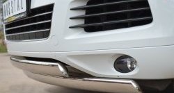 16 849 р. Защита переднего бампера (2 трубыØ75х42 мм, нержавейка) Russtal Volkswagen Touareg NF дорестайлинг (2010-2014)  с доставкой в г. Керчь. Увеличить фотографию 3