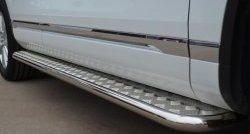 24 649 р. Широкая защита порогов SLITKOFF Volkswagen Touareg NF дорестайлинг (2010-2014)  с доставкой в г. Керчь. Увеличить фотографию 3