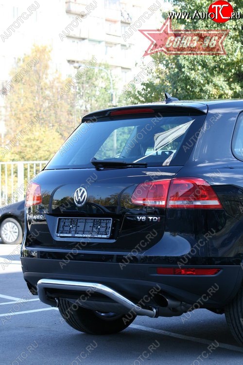 12 329 р. Защита заднего бампера Souz-96 (d60) Volkswagen Touareg NF дорестайлинг (2010-2014)  с доставкой в г. Керчь