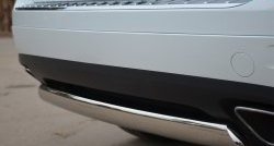 11 599 р. Защита заднего бампера (Ø75x42 мм, нержавейка) Russtal Volkswagen Touareg NF дорестайлинг (2010-2014)  с доставкой в г. Керчь. Увеличить фотографию 3