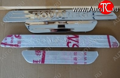 14 399 р. Накладки на порожки автомобиля СТ Volkswagen Touareg NF дорестайлинг (2010-2014)  с доставкой в г. Керчь