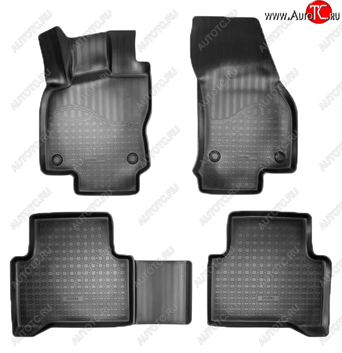 2 369 р. Коврики салонные Noplast (3D)  Volkswagen Touran  2T (2015-2025) дорестайлинг минивэн (Черные)  с доставкой в г. Керчь