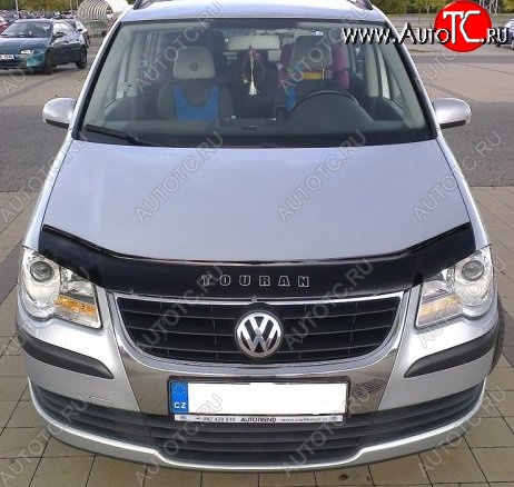 999 р. Дефлектор капота (рестайлинг) Russtal Volkswagen Touran 1T дорестайлинг минивэн (2003-2006)  с доставкой в г. Керчь