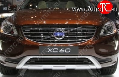 41 799 р. Накладка на передний бампер CT v2 Volvo XC60 (2017-2022) (Неокрашенная)  с доставкой в г. Керчь