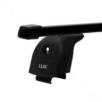 12 489 р. Багажник на крышу с низкими рейлингами сборе LUX  Volvo XC60 (2008-2017)  дорестайлинг,  рестайлинг (дуги прямоугольные 120 см, без замка, черный)  с доставкой в г. Керчь. Увеличить фотографию 3