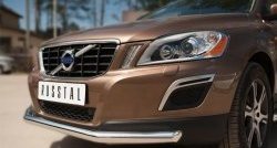 16 499 р. Одинарная защита переднего бампера диаметром 63 мм SLITKOFF  Volvo XC60 (2008-2013)  дорестайлинг  с доставкой в г. Керчь. Увеличить фотографию 2