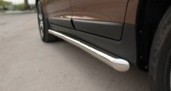 70 999 р. Защита порогов из круглой трубы диаметром 63 мм Russtal Volvo XC60  рестайлинг (2013-2017) (Защита порогов с со скосами на торцах (вариант 1))  с доставкой в г. Керчь. Увеличить фотографию 4
