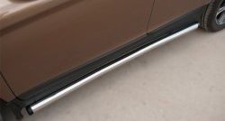 70 999 р. Защита порогов из круглой трубы диаметром 63 мм Russtal Volvo XC60  рестайлинг (2013-2017) (Защита порогов с со скосами на торцах (вариант 1))  с доставкой в г. Керчь. Увеличить фотографию 6