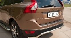 15 249 р. Защита заднего бампера из фигурной трубы диаметром 42 мм SLITKOFF Volvo XC60  дорестайлинг (2008-2013)  с доставкой в г. Керчь. Увеличить фотографию 2