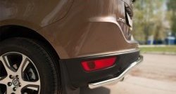 15 249 р. Защита заднего бампера из фигурной трубы диаметром 42 мм SLITKOFF Volvo XC60  дорестайлинг (2008-2013)  с доставкой в г. Керчь. Увеличить фотографию 3