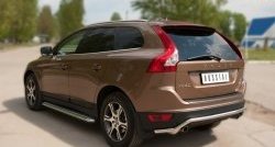 15 249 р. Защита заднего бампера из фигурной трубы диаметром 42 мм SLITKOFF Volvo XC60  дорестайлинг (2008-2013)  с доставкой в г. Керчь. Увеличить фотографию 4