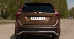 15 999 р. Защита заднего бампера (Ø63 мм волна, нержавейка) SLITKOFF Volvo XC60  дорестайлинг (2008-2013)  с доставкой в г. Керчь. Увеличить фотографию 5