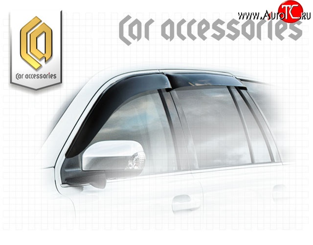 2 199 р. Комплект дефлекторов окон CA Plastic Volvo XC90 C 1-ый рестайлинг (2006-2009) (Classic полупрозрачный, Без хром.молдинга)  с доставкой в г. Керчь