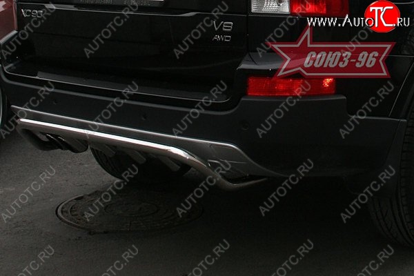 10 619 р. Защита заднего бампера Souz-96 (d42) Volvo XC90 C дорестайлинг (2002-2006)  с доставкой в г. Керчь