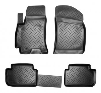 Комплект ковриков в салон Norplast Unidec Chevrolet Lanos  T100 (2002-2017) седан (Цвет: черный)