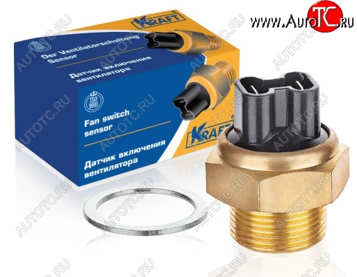 519 р. Датчик включения электровентилятора KRAFT (92-87°С) ГАЗ Баргузин 2217 автобус дорестайлинг (1998-2002)  с доставкой в г. Керчь