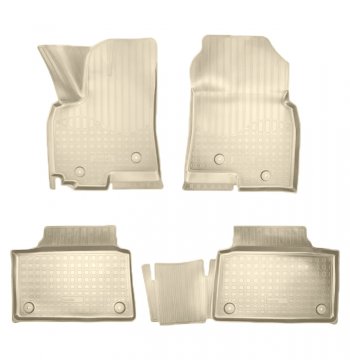 Коврики салонные Noplast (3D) Zotye Coupa  B11F (2019-2021) (Бежевые)