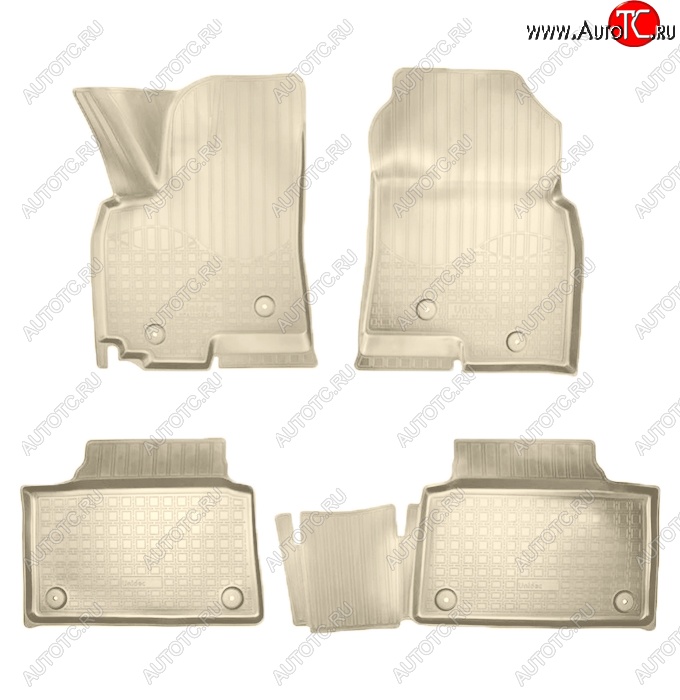 2 999 р. Коврики салонные Noplast (3D)  Zotye Coupa  B11F (2019-2021) (Бежевые)  с доставкой в г. Керчь