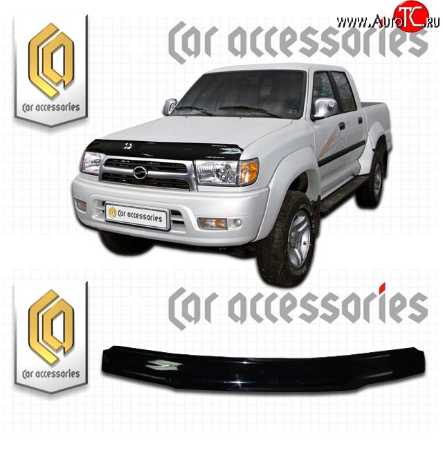 1 999 р. Дефлектор капота CA Plastic  ZX Auto Admiral (2004-2009) дорестайлинг (Classic черный, Без надписи)  с доставкой в г. Керчь